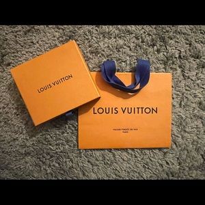 Authentic Louis Vuitton signature box drawer and shopping bag (both empty)